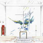 Entwurf für eine Innenraumgestaltung der ev. Kirche Rothemühle, 5,00 x 5,25m